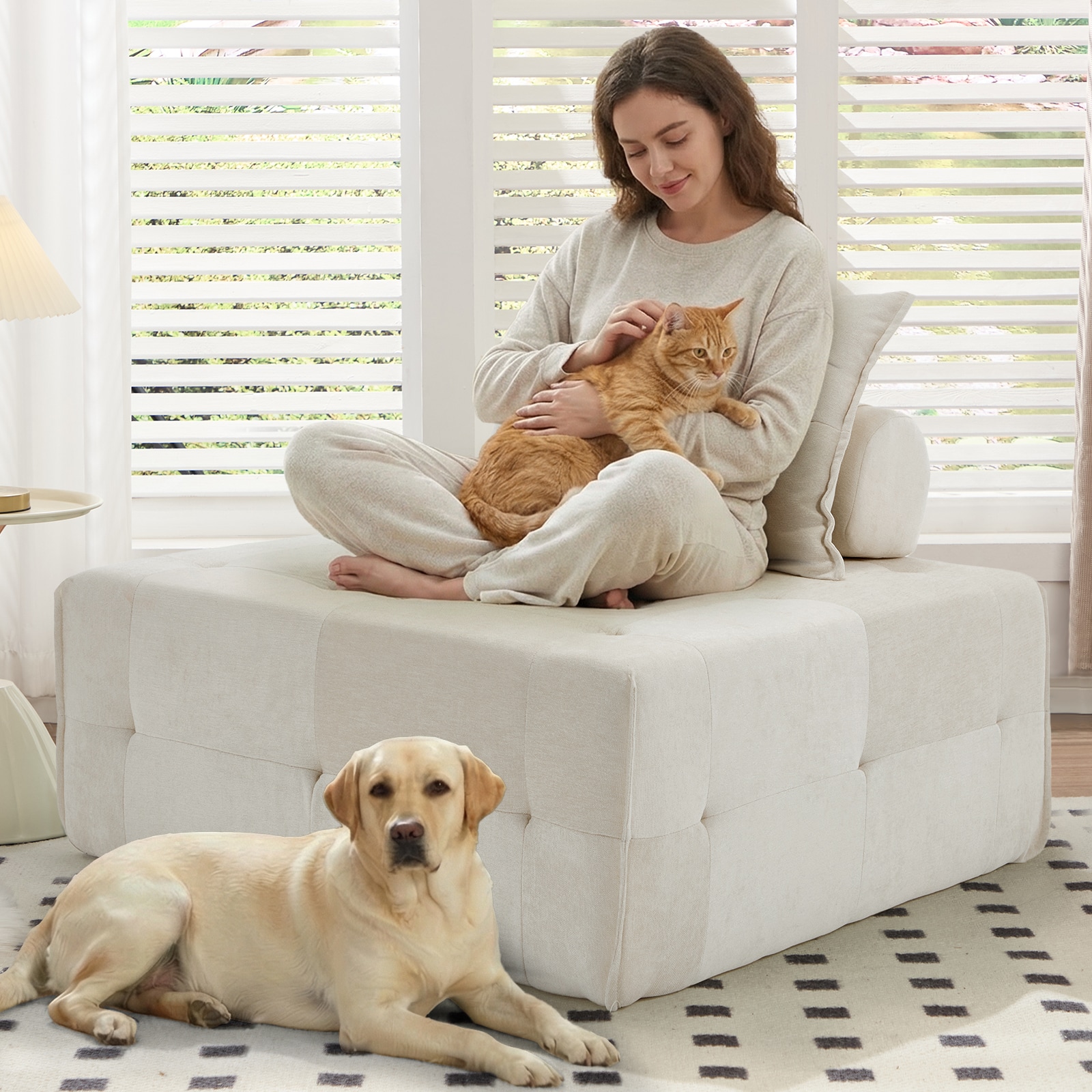 Modular Sectional Sofa With Deep Seat And Adjustable Backrest_voghion.com